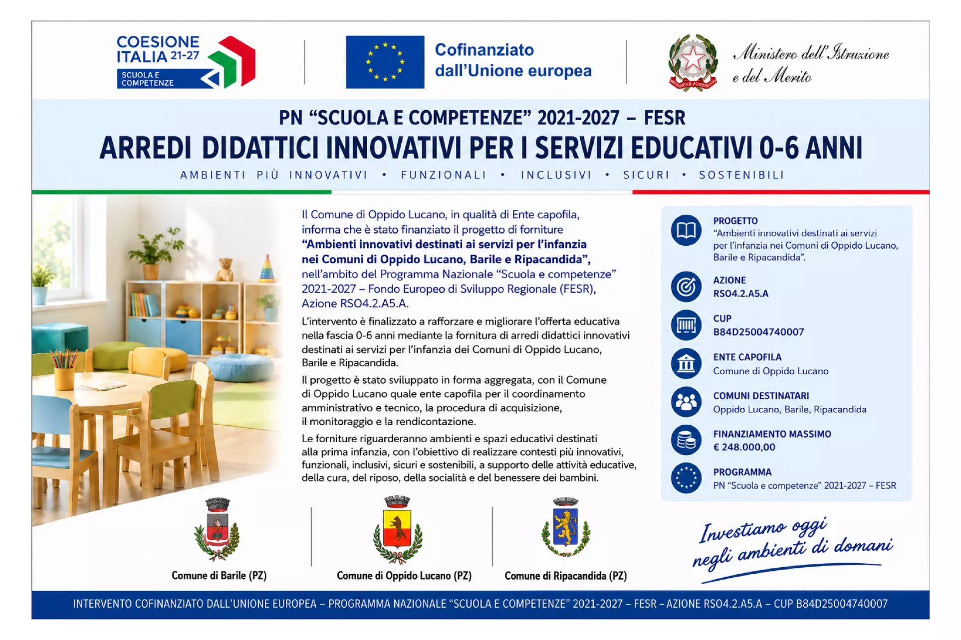 Arredi didattici innovativi per i servizi educativi 0-6 anni